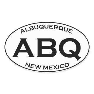 ABQ - Albuquerque New Mexico Oval Sticker