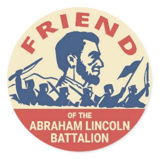 Abraham Lincoln Brigade Emblem Badge Classic Round Sticker