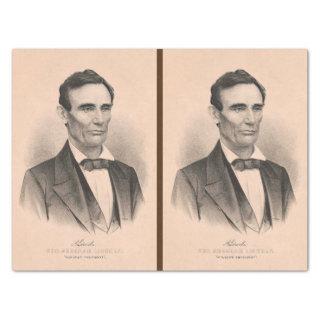 Abraham Lincoln Elected President 1860 Lithograph Tissue Paper