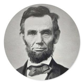 Abraham Lincoln Gettysburg Portrait Classic Round Sticker