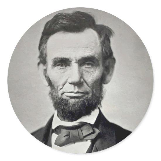 Abraham Lincoln Gettysburg Portrait Classic Round Sticker