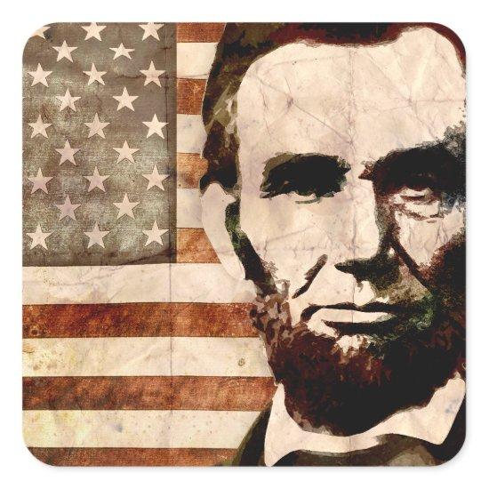 Abraham Lincoln Square Sticker