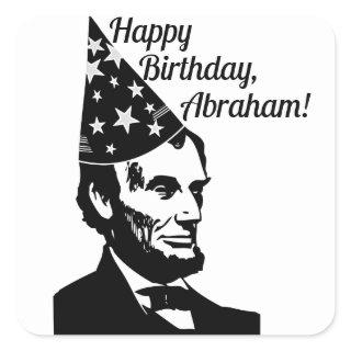 Abraham Lincoln's Birthday Square Sticker