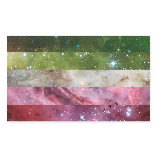 Abrosexual nebula flag stickers