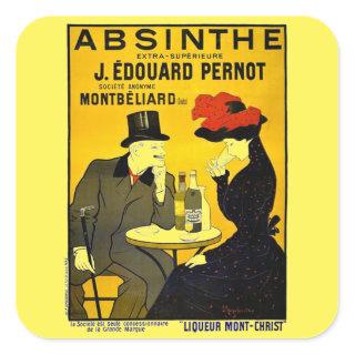 Absinthe Leonetto Cappiello Vintage Advertisement Square Sticker