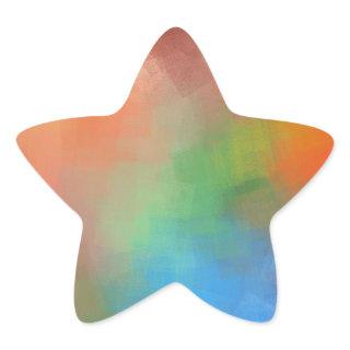 Abstract Art Blank Modern Elegant Template Star Sticker