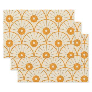 Abstract Art Deco Sun Pattern Orange   Sheets