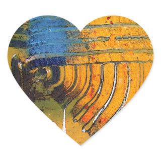 Abstract Art Heart Sticker