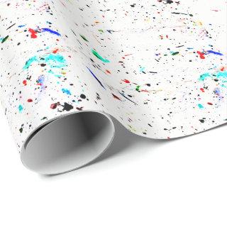 Abstract Art Paint Splashes Speckled
