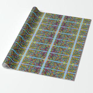 abstract art with panes stained glass look