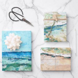 Abstract Beach Coastal Shoreline Artwork  Sheets