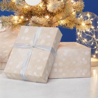 Abstract beige neutral bokeh Christmas lights