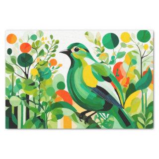 Abstract Bird Standing On A Tree Branch Tissue Paper