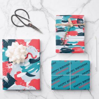 Abstract Birthday  Sheets