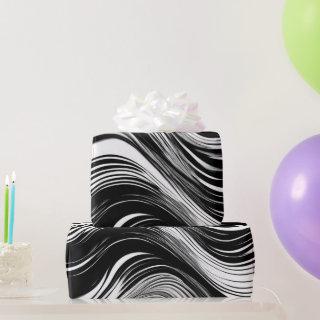 Abstract Black and White Wave