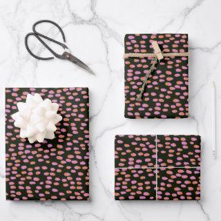 Abstract Black Pink Dot Pattern   Sheets