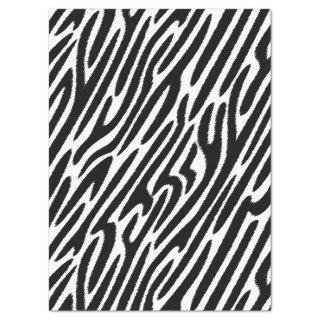 Abstract Black & White Zebra Pattern Tissue Paper