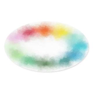 Abstract Blank Template Custom Modern Colorful Oval Sticker