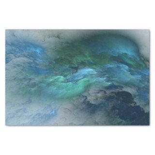 Abstract Blue/Green Clouds - Tissue Paper