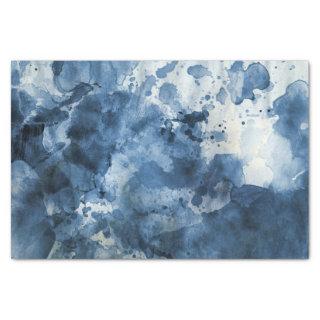 Abstract blue watercolor background tissue paper
