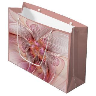 Abstract Butterfly Colorful Fantasy Fractal Art Large Gift Bag