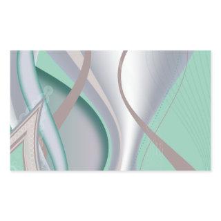 Abstract Chocolate Mint Tornado Rectangular Sticker