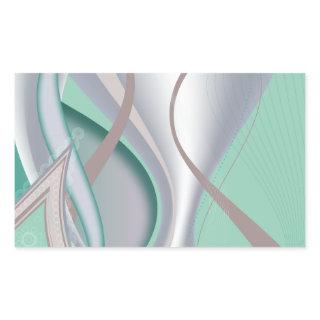 Abstract Chocolate Mint Tornado Rectangular Sticker