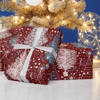 Abstract Christmas Trees Pattern
