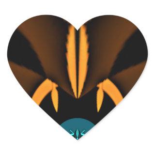 Abstract Color Contrast Art Print Heart Sticker