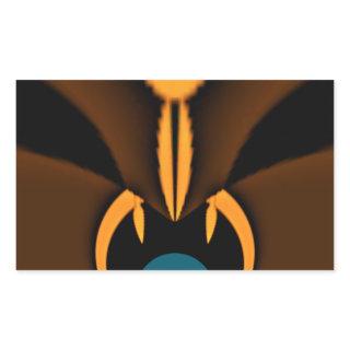 Abstract Color Contrast Art Print Rectangular Sticker