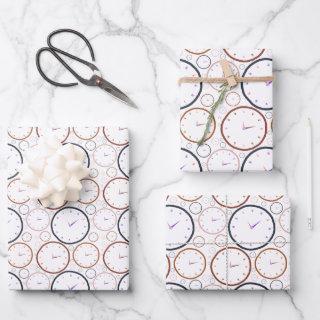 Abstract Colorful Clock Shape Pattern  Sheets