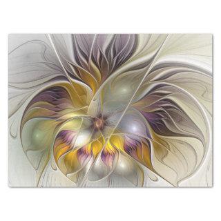 Abstract Colorful Fantasy Flower Modern Fractal Tissue Paper