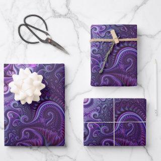 Abstract Colorful Lilac & Violet Spiral Pattern  Sheets