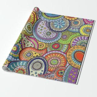 Abstract Colorful Paisleys Pattern