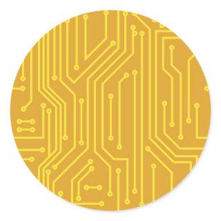 Abstract computer equipment classic round sticker