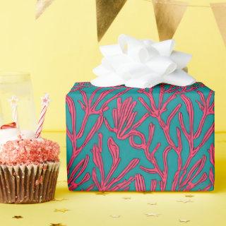 Abstract Coral Bold Pink & Teal