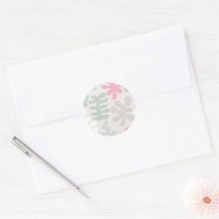 Abstract Coral Reef Shapes Classic Round Sticker