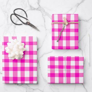 Abstract Cottagecore Picnic Plaid Pattern in Pink  Sheets