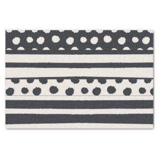 Abstract Dots And Stripes Tissue Paper