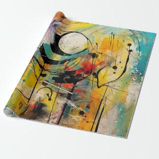 Abstract explosion of vibrant colors and dynamic