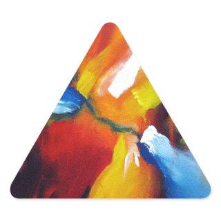 Abstract Expressionism Painting Triangle Sticker
