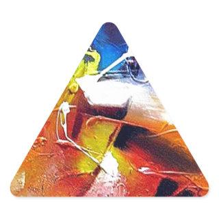 Abstract Expressionism Painting Triangle Sticker