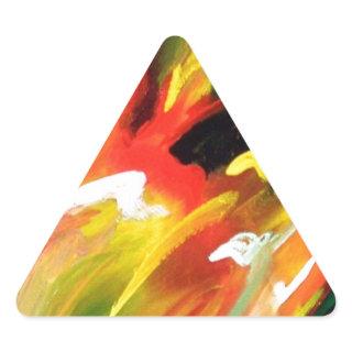 Abstract Expressionism Painting Triangle Sticker
