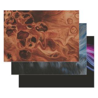 Abstract Fire, Water, and Air Stylized Artwork  Sheets