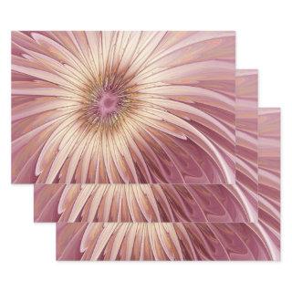 Abstract Flower Fractal Art & Shades of Burgundy  Sheets