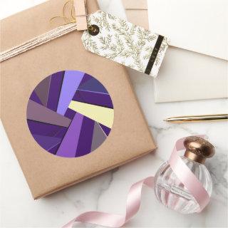 Abstract Geometric Shape 5 Classic Round Sticker
