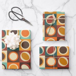 Abstract Geometric Shapes in Retro Colors  Sheets