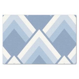Abstract geometrical, blue and off white 2 tissue paper