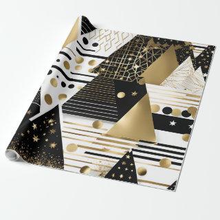 abstract gold and black triangles
