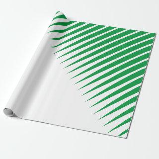 Abstract Green Spikes Palm Leaves Patterns White